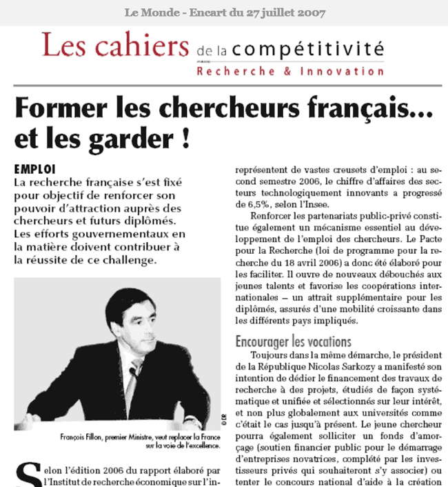 Encart Le Monde